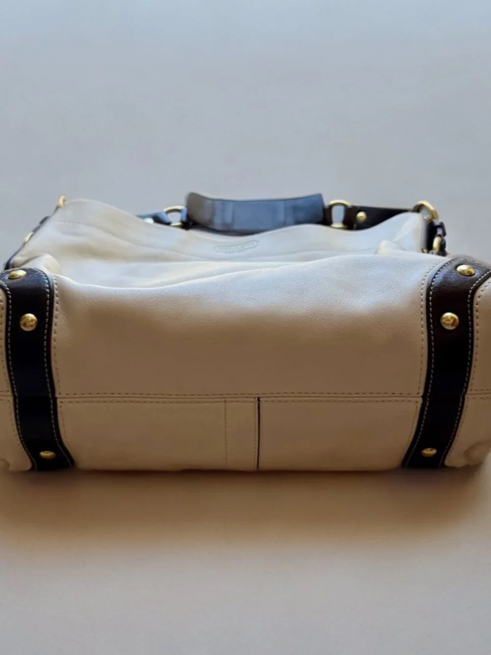 Coach White Leather Large Carly Hobo Shoulder Bag 10616